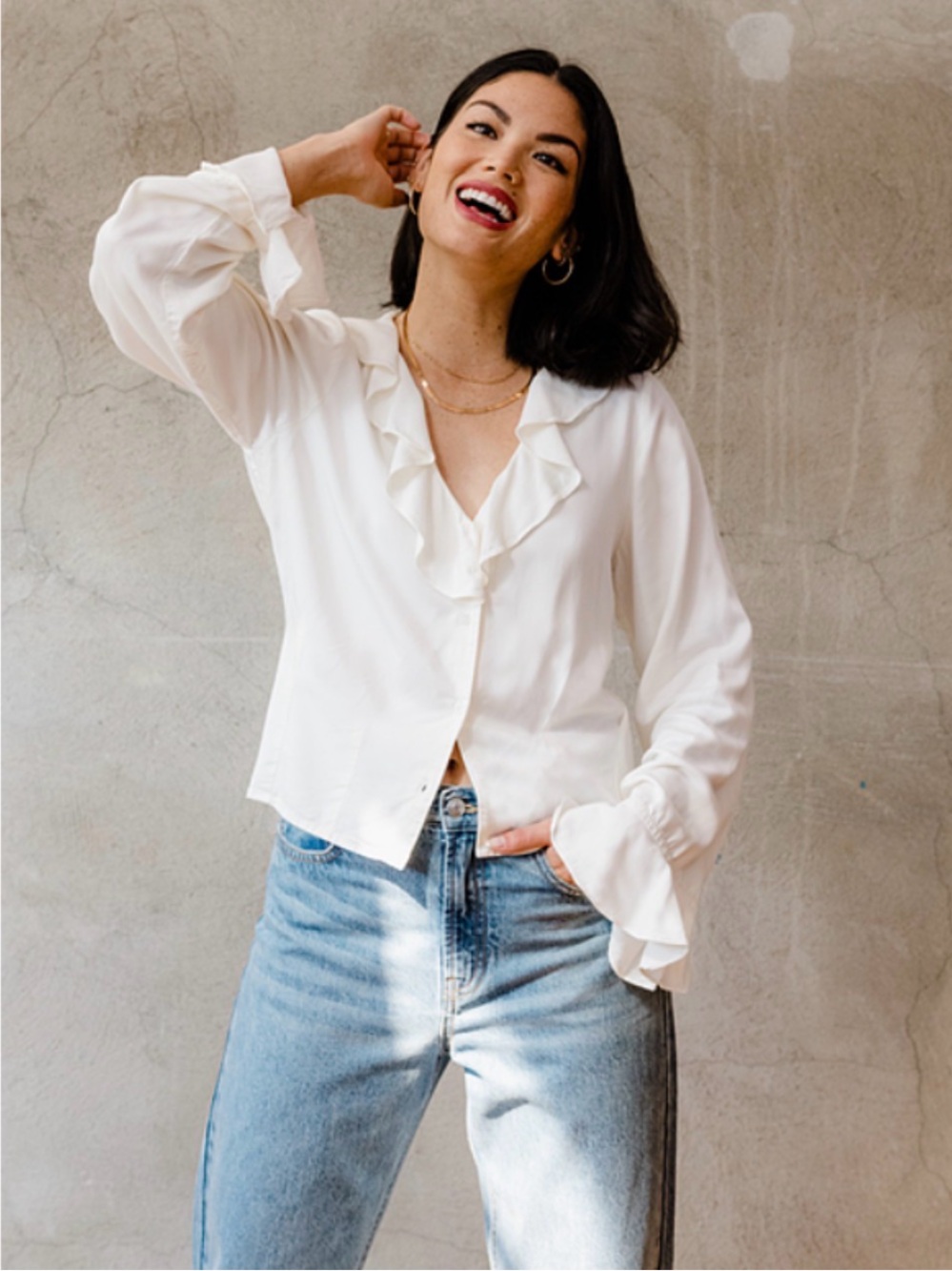 Able Quincy Ruffle Blouse